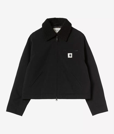 CARHARTT WIP WOMENS NEWKIRK JACKET I033880 BLACK WILD DOG PRINT