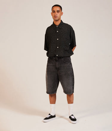 AMISH SUPPLIES SHIRT DROPPED LEOPARD CAMICIA UOMO MANICA CORTA - Shoelosophy