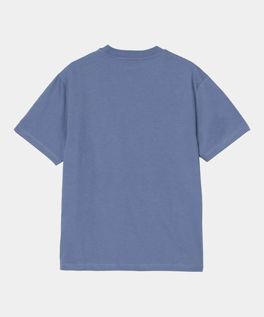CARHARTT WIP WOMENS POCKET T-SHIRT I032215 BLUE IRIS - Shoelosophy