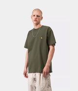 CARHARTT WIP CHASE T-SHIRT I026391 LEAF GREEN - Shoelosophy