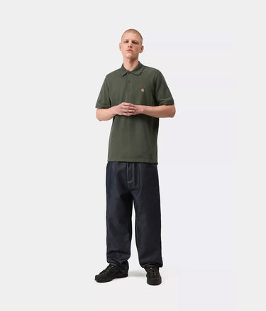 CARHARTT WIP CHASE PIQUE POLO I023807 LEAF GREEN - Shoelosophy