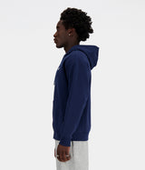 NEW BALANCE FLEECE HOODED SWEATSHIRT JACKET MJ41502NNY NAVY - Shoelosophy