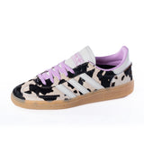 ADIDAS FEMME HANDBALL SPEZIAL KJ0090 COW PRINT BLISS LILAC - Shoelosophy