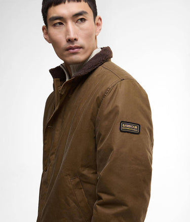 BARBOUR INTERNATIONAL MAYBURN WAX JACKET MWX2504 SN31 SAND - Shoelosophy