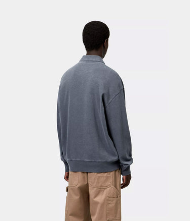 CARHARTT WIP HARPER POLO I036893 CARBON GARMENT DYED - Shoelosophy