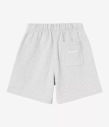 CARHARTT WIP WOMENS BRENTA SWEAT SHORT I036292 ASH HEATHER HEAVY STONE WASHED - Shoelosophy