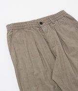 UNIVERSAL WORKS PLEATED TRACK PANT 34145 GREY BROWN WALES GLEN CHECK - Shoelosophy