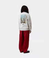 CARHARTT WIP WOMENS WIPTOPIA SCRIPT SWEATSHIRT I035515 ASH HEATHER - Shoelosophy