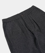 UNIVERSAL WORKS OXFORD PANT LEVISHAM WOOL MIX 31157 BLACK - Shoelosophy