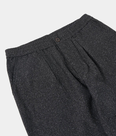 UNIVERSAL WORKS OXFORD PANT LEVISHAM WOOL MIX 31157 BLACK - Shoelosophy