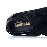 CLARKS ORIGINALS MEARE BUCKLE BLACK LEATHER - Shoelosophy