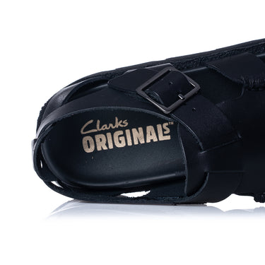 CLARKS ORIGINALS MEARE BUCKLE BLACK LEATHER - Shoelosophy