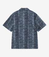 CARHARTT WIP SNAKE CAMO SHIRT I036275 VELVET BLUE GARMENT DYED - Shoelosophy
