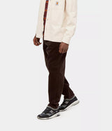 CARHARTT NEWEL PANT I027232 VELOURS CÔTELÉ TABAC RINÇÉ - Shoelosophy