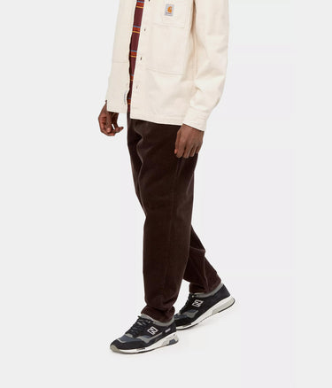 CARHARTT NEWEL PANT I027232 VELOURS CÔTELÉ TABAC RINÇÉ - Shoelosophy