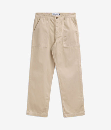 SEBAGO MILTON HERRINGBONE FATIGUE PANT 75125MW BEIGE CHALK - Shoelosophy