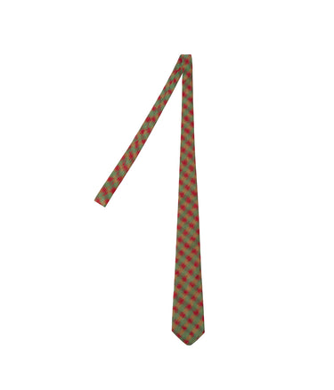 UNIVERSAL WORKS SOUND WAVE RAYON TIE 35204 RED GREEN MUSTARD