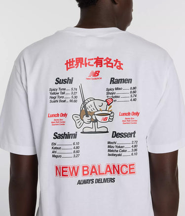 NEW BALANCE RAMEN T-SHIRT MT61H51D BLANC - Shoelosophy