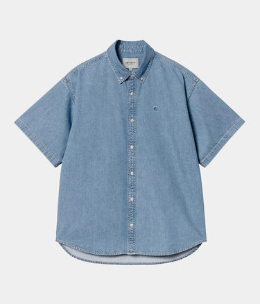 CARHARTT WIP LUCAS CHEMISE I034575 BLEU BLANC - Shoelosophy