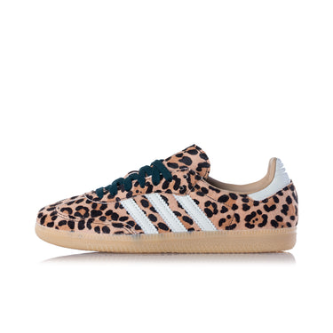 ADIDAS WOMENS SAMBA OG KI6674 MAGIC BEIGE IVORY LEOPARD PRINT - Shoelosophy