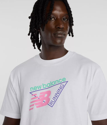 NEW BALANCE CLASSIC TRI LOGO T-SHIRT MT61N1YV WHITE - Shoelosophy