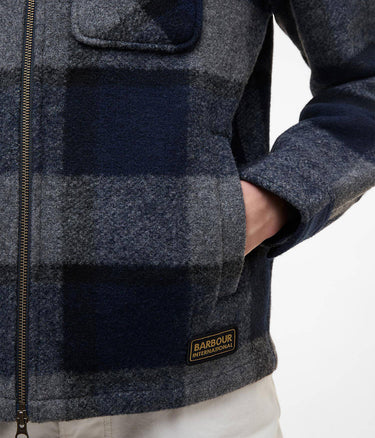 BARBOUR INTERNATIONAL HAILWOOD FLEECE OVERSHIRT MFL0223 NY91 LOWLANDS FLEECE NAVY - Shoelosophy