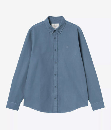 CARHARTT WIP BOLTON SHIRT I030238 ICESHEET GARMENT DYED