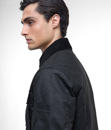 BARBOUR INTERNATIONAL STEVE McQUEEN WORKERS WAX JACKET SCHWARZ - Shoelosophy
