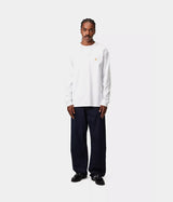 CARHARTT WIP CHASE LONG SLEEVE T-SHIRT I026392 WHITE - Shoelosophy
