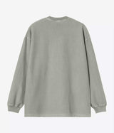 CARHARTT WIP LOOSE POCKET T-SHIRT I036862 SHADY GREEN GARMENT DYED LONG SLEEVES - Shoelosophy