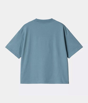 CARHARTT WIP WOMENS CHESTER T-SHIRT I030656 CLAY BLUE - Shoelosophy