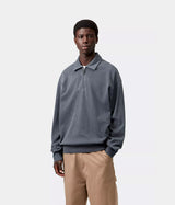 CARHARTT WIP HARPER POLO I036893 CARBON GARMENT DYED - Shoelosophy