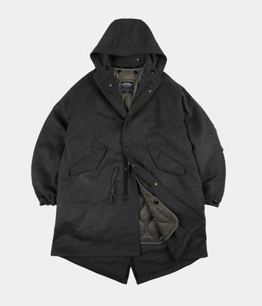 FRIZMWORKS WOOL VINCENT FISHTAIL PARKA CHARCOAL