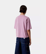 CARHARTT WIP WOMENS NELSON T-SHIRT I033051 GENTLE PURPLE GARMENT DYED - Shoelosophy