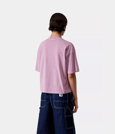 CARHARTT WIP WOMENS NELSON T-SHIRT I033051 GENTLE PURPLE GARMENT DYED - Shoelosophy