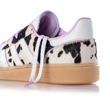 ADIDAS FEMME HANDBALL SPEZIAL KJ0090 COW PRINT BLISS LILAC - Shoelosophy