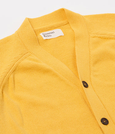UNIVERSAL WORKS POCKET DAVID CARDIGAN 32451 YELLOW - Shoelosophy