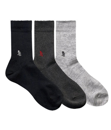 GRAMICCI BASIC CREW SOCKS ANKLE SX-M06 MULTICOLOR PACK OF 3