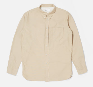 UNIVERSAL WORKS DAYBROOK SHIRT ORGANIC MILL OXFORD SAND