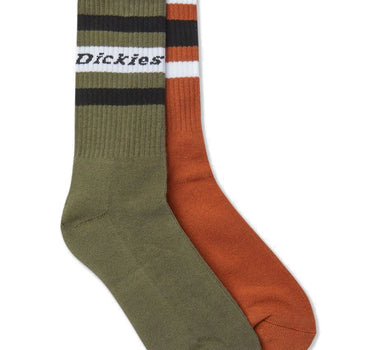 DICKIES GENOLA SOCKS GINGERBREAD GREEN ORANGE CALZINI UNISEX