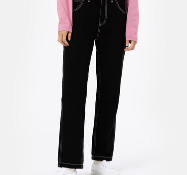 Dickies Womnens Elledale Denim Ride Black Pantalone Work Woman