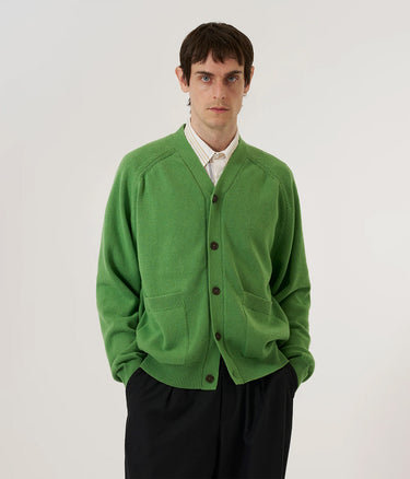 UNIVERSAL WORKS POCKET DAVID CARDIGAN 34451 GREEN