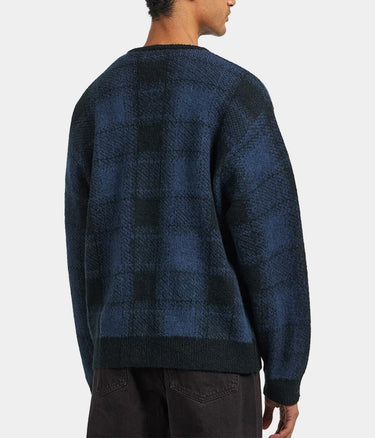CARHARTT WIP EVERSON CARDIGAN I035978 JACQUARD BLACK JUPITER