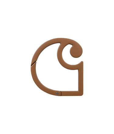 CARHARTT WIP C LOGO CARABINER I036650 ZINC ALLOY BROWN