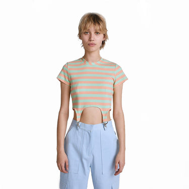 THE RAGGED PRIEST LOITERER TEE 01060JS STRIPE RIB RINGER STRAP DETAIL – Shoelosophy