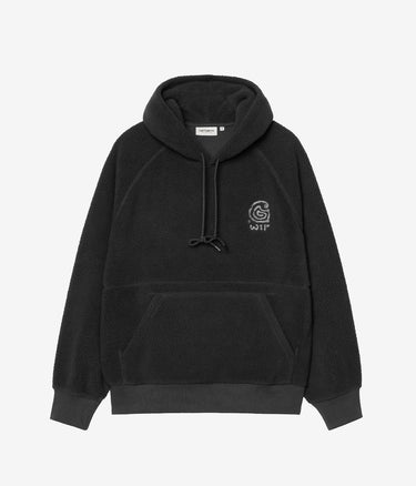 CARHARTT WIP HOODED HELIX SWEATSHIRT I035598 BLACK PORPHYRY