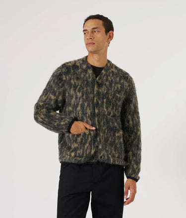 UNIVERSAL WORKS DOLCE FLEECE CARDIGAN 33728 CHARCOAL