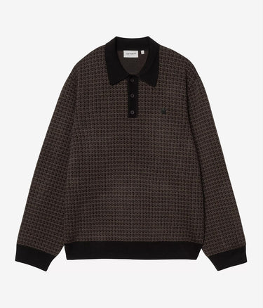 CARHARTT WIP LOWIS POLO I035395 HOUNDSTOOTH VITOLA