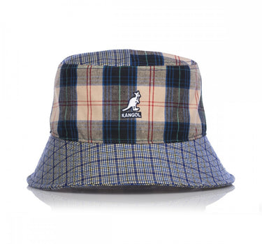 Kangol Patchwork Plaid Mashup Bucket K5297 Mykonos Blue