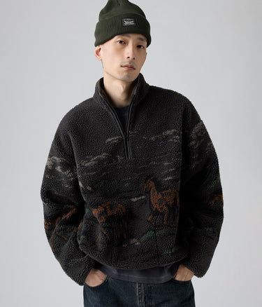 LEVI'S IDYLLWILD SHERPA POPOVER JACKET 003WP-0000 DARK PHANTOM